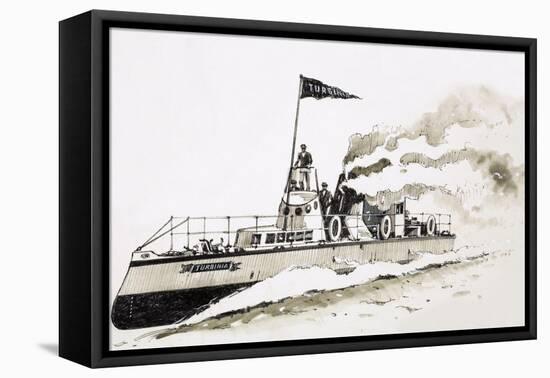 Turbinia, Steam-Powered Ship-John S. Smith-Framed Stretched Canvas