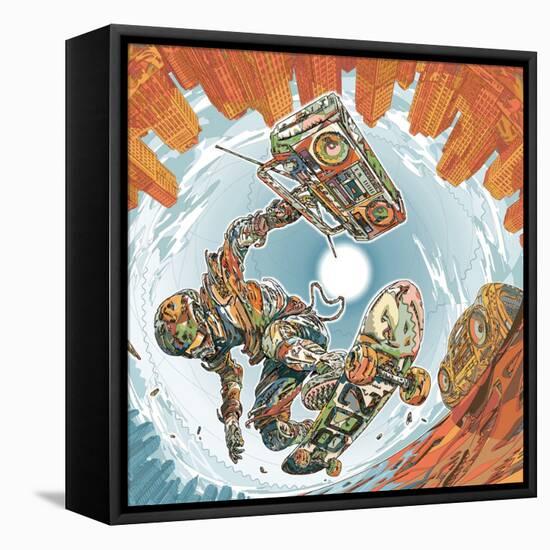 Turbo Wheelz Penetration-HR-FM-Framed Stretched Canvas