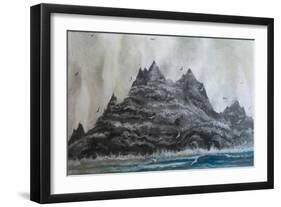 Turbulant seas S Ireland,  pastel-Margo Starkey-Framed Giclee Print