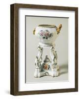 Tureen and Cooker with Floral Decorations, Ceramic-null-Framed Giclee Print