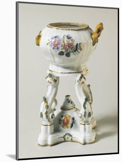 Tureen and Cooker with Floral Decorations, Ceramic-null-Mounted Giclee Print