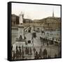 Turin (Italy), the Bridge and Square Victor-Emmanuel II with the Statue (1869), Circa 1890-Leon, Levy et Fils-Framed Stretched Canvas