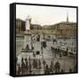 Turin (Italy), the Bridge and Square Victor-Emmanuel II with the Statue (1869), Circa 1890-Leon, Levy et Fils-Framed Stretched Canvas