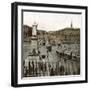 Turin (Italy), the Bridge and Square Victor-Emmanuel II with the Statue (1869), Circa 1890-Leon, Levy et Fils-Framed Photographic Print