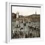 Turin (Italy), the Bridge and Square Victor-Emmanuel II with the Statue (1869), Circa 1890-Leon, Levy et Fils-Framed Photographic Print