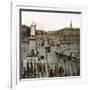 Turin (Italy), the Bridge and Square Victor-Emmanuel II with the Statue (1869), Circa 1890-Leon, Levy et Fils-Framed Photographic Print