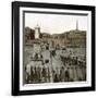 Turin (Italy), the Bridge and Square Victor-Emmanuel II with the Statue (1869), Circa 1890-Leon, Levy et Fils-Framed Photographic Print