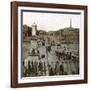 Turin (Italy), the Bridge and Square Victor-Emmanuel II with the Statue (1869), Circa 1890-Leon, Levy et Fils-Framed Photographic Print