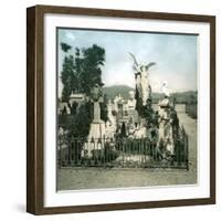 Turin (Italy), the Cemetery, Abani Gaudenzio's Grave, Circa 1890-Leon, Levy et Fils-Framed Photographic Print