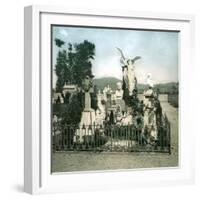 Turin (Italy), the Cemetery, Abani Gaudenzio's Grave, Circa 1890-Leon, Levy et Fils-Framed Photographic Print