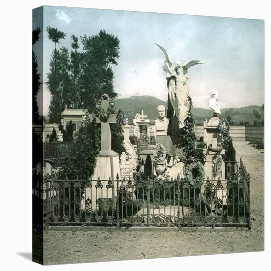Turin (Italy), the Cemetery, Abani Gaudenzio's Grave, Circa 1890-Leon, Levy et Fils-Stretched Canvas