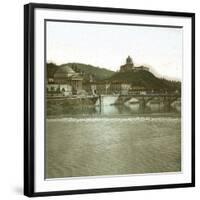 Turin (Italy), the Convent of Mount of the Capuchins and the Church Santa-Maria-Del-Monte (1583)-Leon, Levy et Fils-Framed Photographic Print