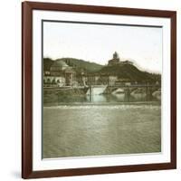 Turin (Italy), the Convent of Mount of the Capuchins and the Church Santa-Maria-Del-Monte (1583)-Leon, Levy et Fils-Framed Photographic Print