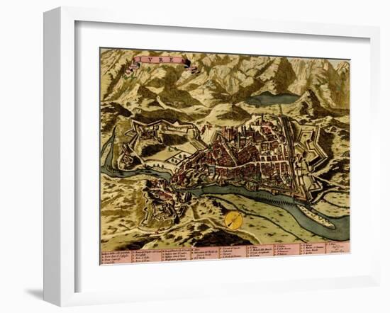 Turin or Torino and its Envisons - 1700-Anna Beeck-Framed Art Print