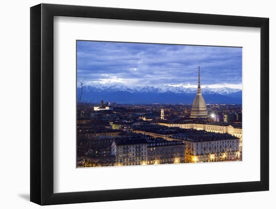 Turin, Piemonte, Italy. Cityscape from Monte Dei Cappuccini-Francesco Riccardo Iacomino-Framed Photographic Print