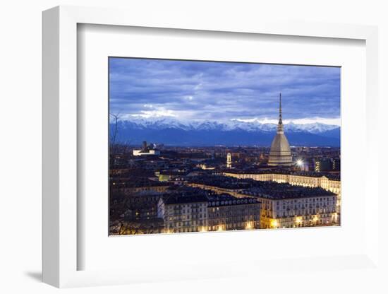 Turin, Piemonte, Italy. Cityscape from Monte Dei Cappuccini-Francesco Riccardo Iacomino-Framed Photographic Print