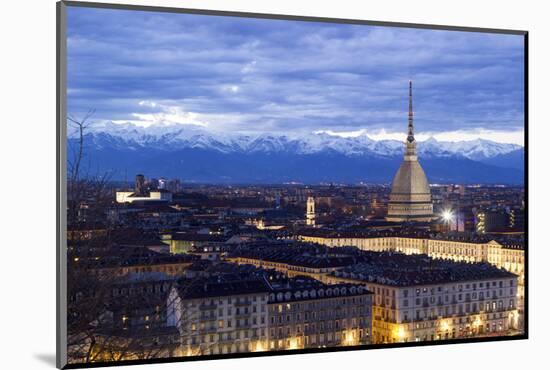 Turin, Piemonte, Italy. Cityscape from Monte Dei Cappuccini-Francesco Riccardo Iacomino-Mounted Photographic Print