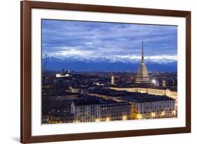 Turin, Piemonte, Italy. Cityscape from Monte Dei Cappuccini-Francesco Riccardo Iacomino-Framed Photographic Print