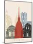 Turin Skyline Poster-paulrommer-Mounted Art Print