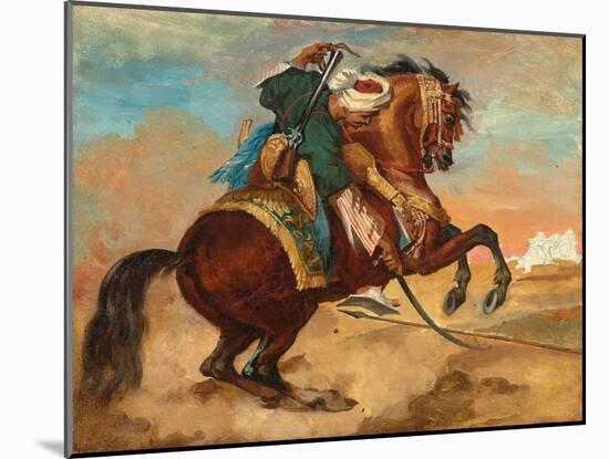 Turk Mounted on Chestnut Coloured Horse, C. 1810-Theodore Gericault-Mounted Giclee Print