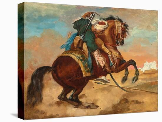 Turk Mounted on Chestnut Coloured Horse, C. 1810-Theodore Gericault-Stretched Canvas