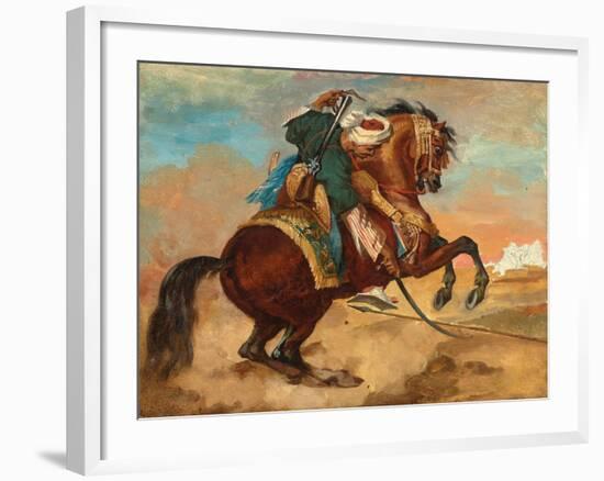 Turk Mounted on Chestnut Coloured Horse, C. 1810-Theodore Gericault-Framed Giclee Print