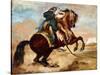 Turk Riding a Brown Alezan Horse, C.1810-Théodore Géricault-Stretched Canvas