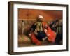 Turk Sitting Smoking on a Couch, 19th Century-Eugene Delacroix-Framed Giclee Print