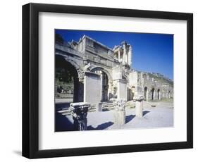 Turkey, Aegean Region, Ancient Ephesus, Gate of Augustus or Gate of Mazaeus and Mithradates-null-Framed Premium Giclee Print