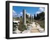 Turkey, Aegean Region, Ancient Ephesus, Stone Paved Way from Theater to Stadium-null-Framed Giclee Print