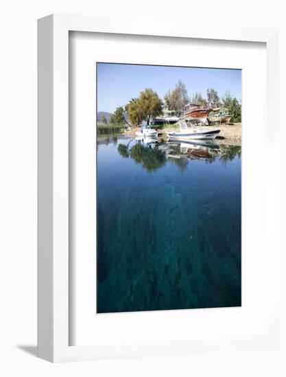 Turkey, Akyaka, Azmak River, Boats-Samuel Magal-Framed Photographic Print