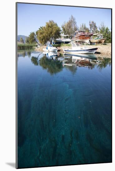 Turkey, Akyaka, Azmak River, Boats-Samuel Magal-Mounted Photographic Print