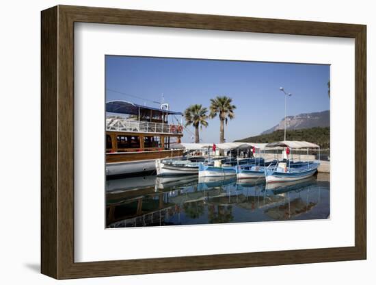 Turkey, Akyaka, Azmak River, Harbour, Boats-Samuel Magal-Framed Photographic Print