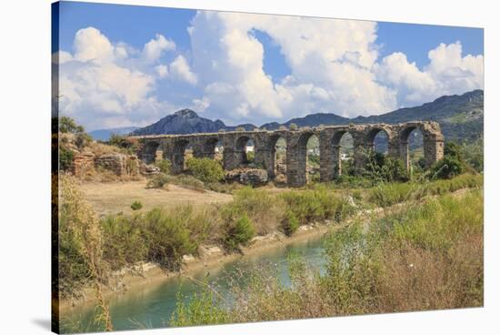 Turkey, Anatolia, Antalya, Aspendos Aqueduct over River Eurmedon.-Emily Wilson-Stretched Canvas