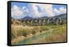 Turkey, Anatolia, Antalya, Aspendos Aqueduct over River Eurmedon.-Emily Wilson-Framed Stretched Canvas