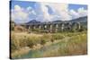 Turkey, Anatolia, Antalya, Aspendos Aqueduct over River Eurmedon.-Emily Wilson-Stretched Canvas
