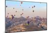 Turkey, Anatolia, Cappadocia, Goreme. Hot air balloons above Red Valley.-Emily Wilson-Mounted Photographic Print