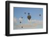 Turkey, Anatolia, Cappadocia, Goreme. Hot air balloons above Red Valley.-Emily Wilson-Framed Photographic Print