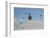 Turkey, Anatolia, Cappadocia, Goreme. Hot air balloons above Red Valley.-Emily Wilson-Framed Photographic Print