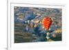 Turkey, Anatolia, Cappadocia, Goreme. Hot air balloons above Red Valley.-Emily Wilson-Framed Photographic Print