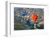 Turkey, Anatolia, Cappadocia, Goreme. Hot air balloons above Red Valley.-Emily Wilson-Framed Photographic Print