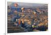 Turkey, Anatolia, Cappadocia, Goreme. Hot air balloons above Red Valley.-Emily Wilson-Framed Photographic Print