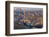 Turkey, Anatolia, Cappadocia, Goreme. Hot air balloons above Red Valley.-Emily Wilson-Framed Photographic Print