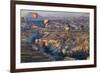 Turkey, Anatolia, Cappadocia, Goreme. Hot air balloons above Red Valley.-Emily Wilson-Framed Photographic Print