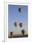 Turkey, Anatolia, Cappadocia, Goreme. Hot air balloons above Red Valley.-Emily Wilson-Framed Premium Photographic Print