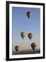 Turkey, Anatolia, Cappadocia, Goreme. Hot air balloons above Red Valley.-Emily Wilson-Framed Premium Photographic Print