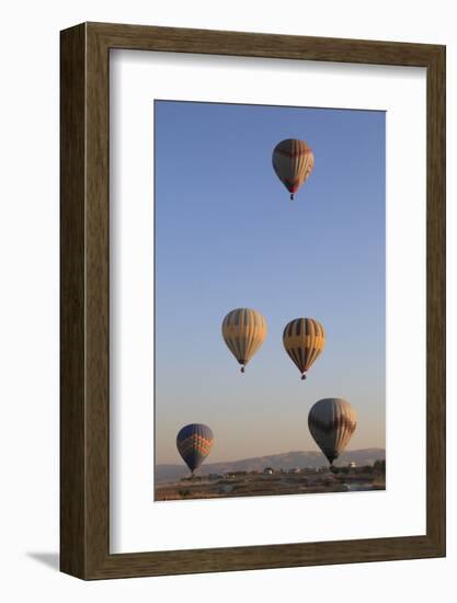 Turkey, Anatolia, Cappadocia, Goreme. Hot air balloons above Red Valley.-Emily Wilson-Framed Photographic Print