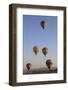 Turkey, Anatolia, Cappadocia, Goreme. Hot air balloons above Red Valley.-Emily Wilson-Framed Photographic Print