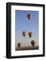 Turkey, Anatolia, Cappadocia, Goreme. Hot air balloons above Red Valley.-Emily Wilson-Framed Photographic Print