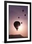 Turkey, Anatolia, Cappadocia, Goreme. Hot air balloons flying above the valley.-Emily Wilson-Framed Photographic Print